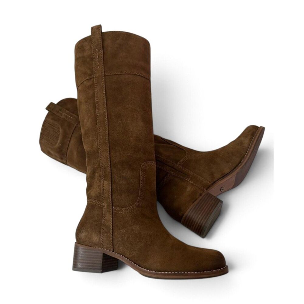 LUCKY BRAND Hybiscus Brown Suede Riding Boot, NEW! Size 9 Wide Calf 9WC